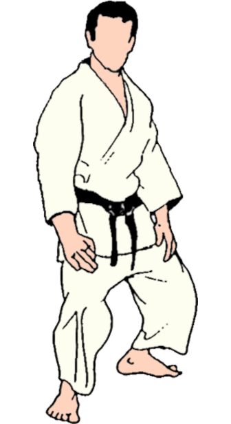 I fondamentali nel Judo, Migi jigo tai, 右自護体, posizione difensiva destra