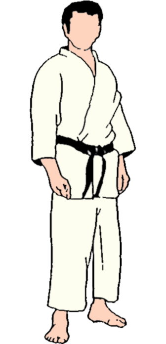 I fondamentali nel Judo, Migi shizen tai, 右自然体, posizione naturale destra